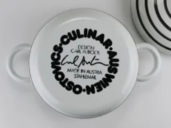 Pot émaillé carl aubock iii « culinar » avec couvercle, ostovics vienne, autriche, années 1970