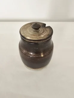 Pot à olives cornichons en céramique signé Atelier Dieulefit Jacques POUCHAIN