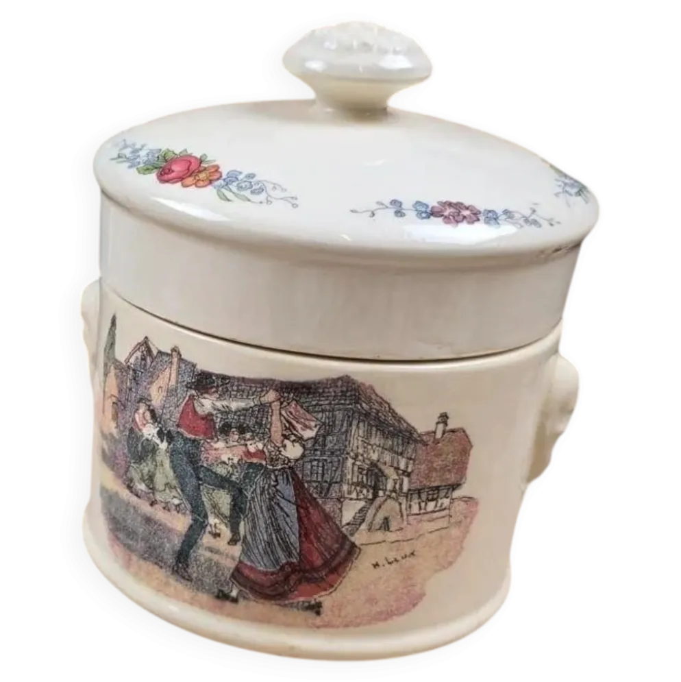 Pot à provisions ancien Sarreguemines Obernai Henri Loux