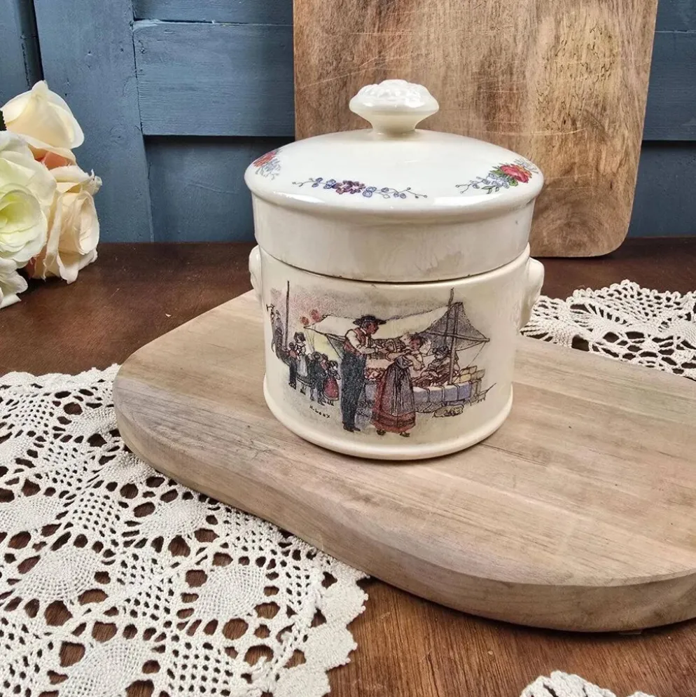 Pot à provisions ancien Sarreguemines Obernai Henri Loux