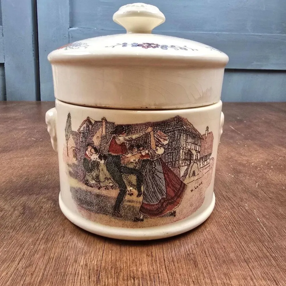 Pot à provisions ancien Sarreguemines Obernai Henri Loux