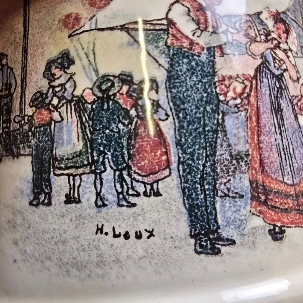 Pot à provisions ancien Sarreguemines Obernai Henri Loux