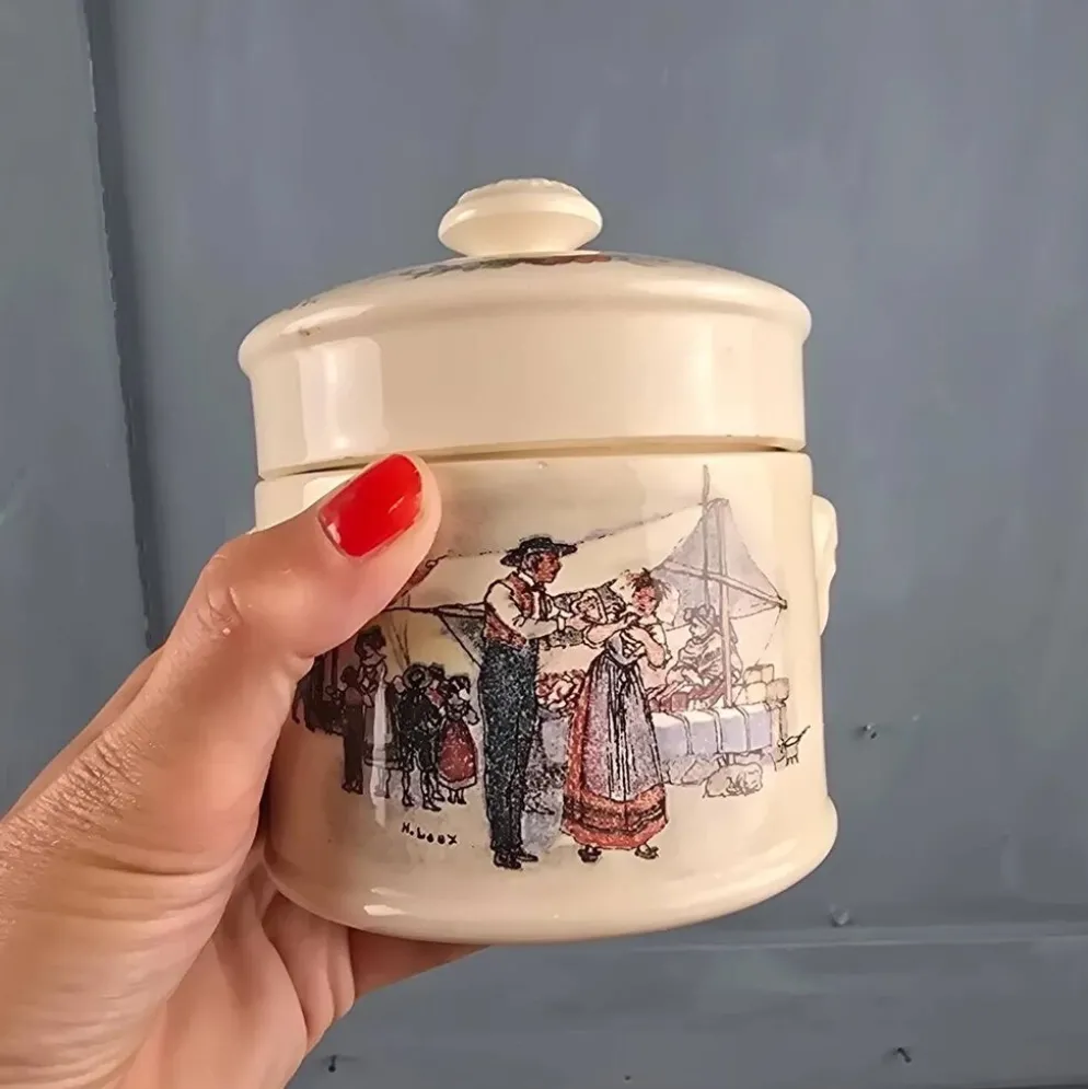 Pot à provisions ancien Sarreguemines Obernai Henri Loux