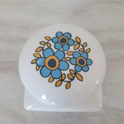 Pot rangement céramique motif fleur bleu Tauntun Vale / England
