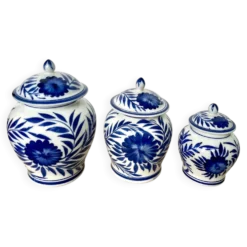 Pots couverts bonbonnières en porcelaine