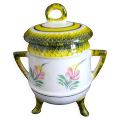 Pot Tripode avec Couvercle - Faïence Henriot Quimper - Décor Breton