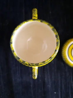Pot Tripode avec Couvercle - Faïence Henriot Quimper - Décor Breton