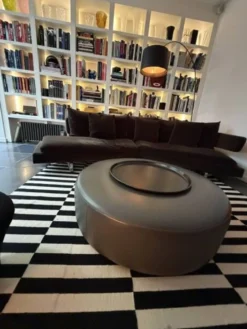 Pouf table basse avec plateau