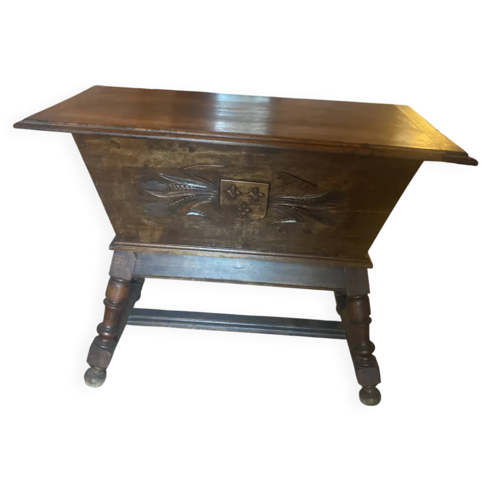 Pétrin provençal ancien en bois sculpté (Maie)