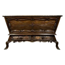 Pétrin style Louis XV en noyer massif