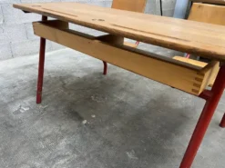 Pupitre bureau d'écolier banc vintage
