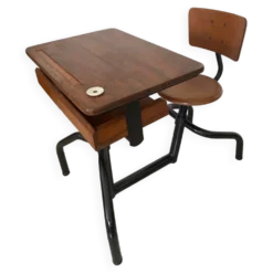Pupitre bureau d’écolier vintage