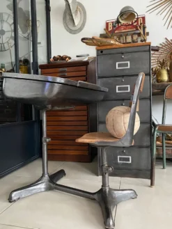Pupitre d'écolier américain vintage