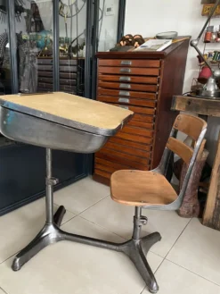 Pupitre d'écolier américain vintage