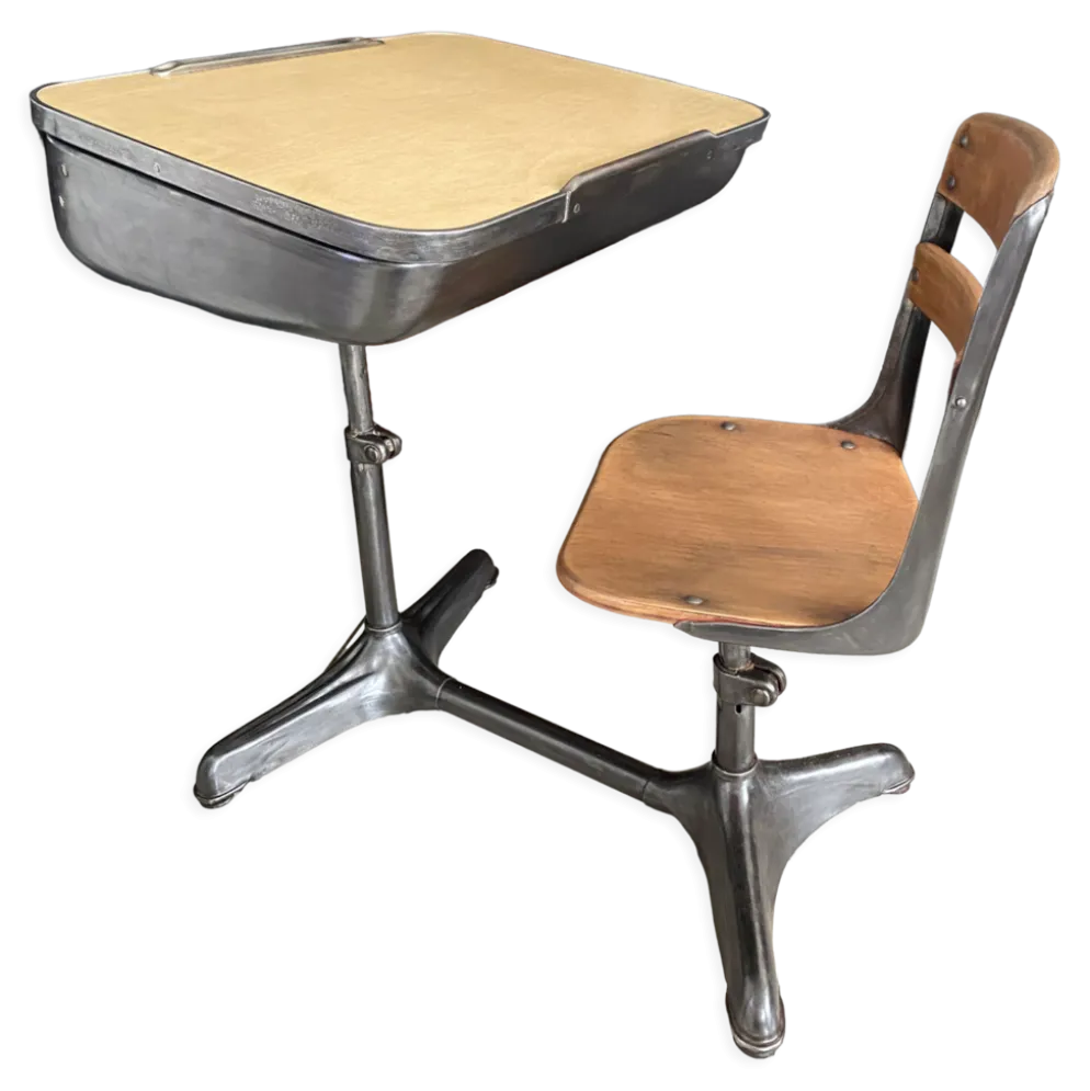 Pupitre d'écolier américain vintage