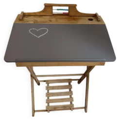 Pupitre d'écolier en bois enfant pliable ardoise