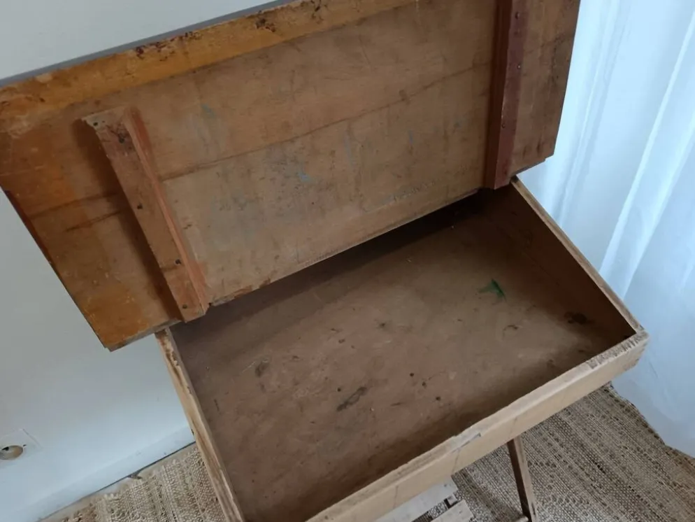 Pupitre d'écolier en bois enfant pliable ardoise