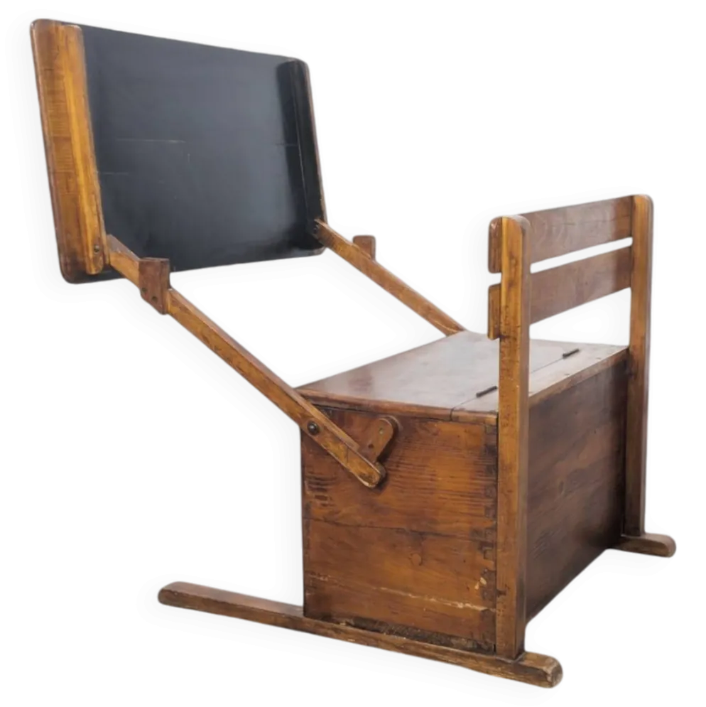 Pupitre d'écolier pliant en bois pour enfants, Bauhaus, années 1920