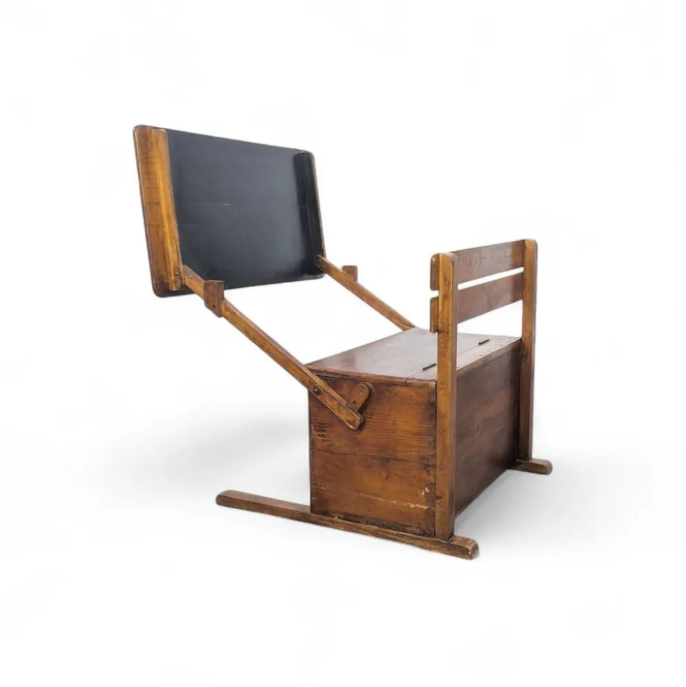 Pupitre d'écolier pliant en bois pour enfants, Bauhaus, années 1920
