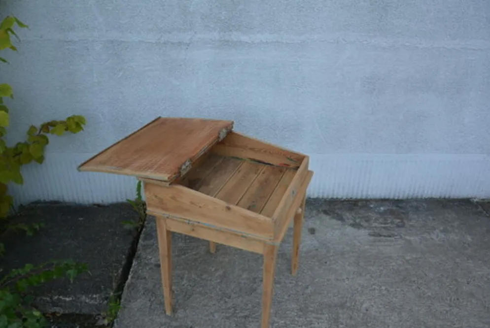 Pupitre enfant en bois naturel