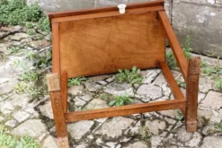 Pupitre et chaise d'écolier en bois, années 50