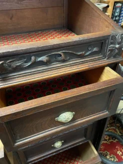 Pupitre meuble écritoire à tiroirs ancien