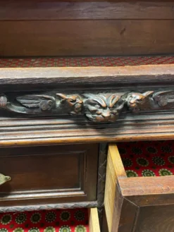 Pupitre meuble écritoire à tiroirs ancien