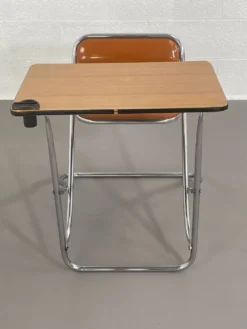 Pupitre pliable écolier vintage assise en similicuir