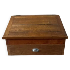 Pupitre à poser d’écolier ancien en chêne