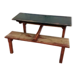 Pupitre vintage mid-century bureau d'écolier