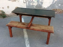 Pupitre vintage mid-century bureau d'écolier