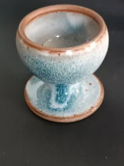 Quatre coquetiers en grès poterie Saint Amand Roger Jacques vintage