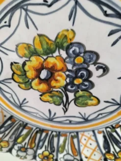 Quatuor d’assiettes fleuries Longwy Tolède Talavera Sarreguemines LB