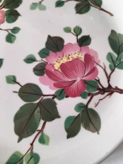 Quatuor d’assiettes fleuries Longwy Tolède Talavera Sarreguemines LB