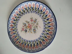 Quatuor d’assiettes fleuries Longwy Tolède Talavera Sarreguemines LB