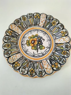 Quatuor d’assiettes fleuries Longwy Tolède Talavera Sarreguemines LB