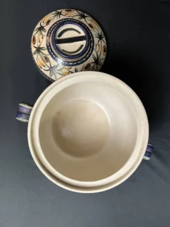Quimper Keraluc, marmite ou soupièreen faïence polychrome vintage vers 1960