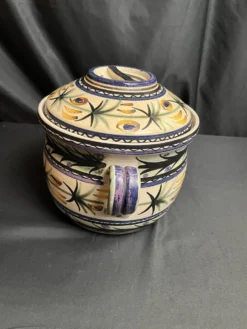 Quimper Keraluc, marmite ou soupièreen faïence polychrome vintage vers 1960