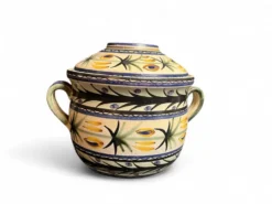 Quimper Keraluc, marmite ou soupièreen faïence polychrome vintage vers 1960