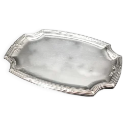 Raffiné petit plateau de service ou vide-poche rectangulaire aux angles cha