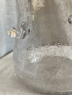 Rafraîchissoir verre bullé vintage 1960 seau à bouteille biot