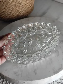 Ramequin huilor en verre taillé