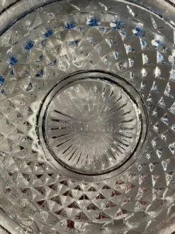Ramequin plat en verre ciselé