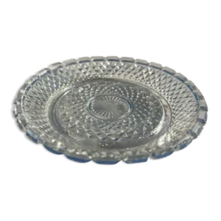 Ramequin plat en verre ciselé