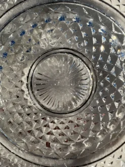 Ramequin plat en verre ciselé