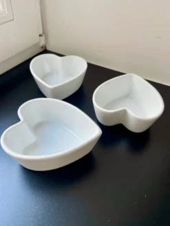 5 Ramequins Cordon Bleu porcelaine blanche
