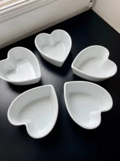 5 Ramequins Cordon Bleu porcelaine blanche