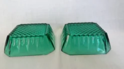 Ramequins en verre vert émeraude Arcoroc, verrerie cristallerie d’Arques