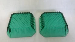 Ramequins en verre vert émeraude Arcoroc, verrerie cristallerie d’Arques