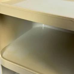 Rangement Kartell Componibili crème avec trois modules, vintage italien des années 1960.